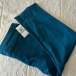 Michael Kors Luxe Teal Izzy Jeans Cropped Skinny 14
